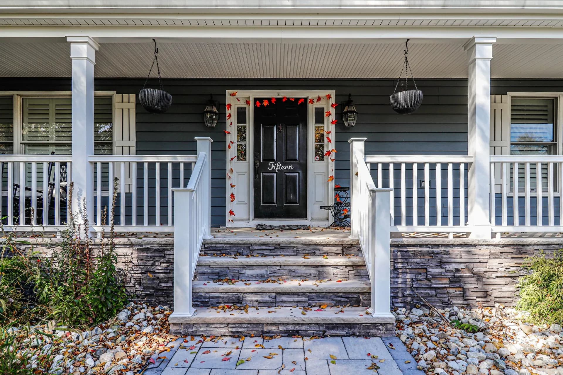 Entry Door & Stone Facing